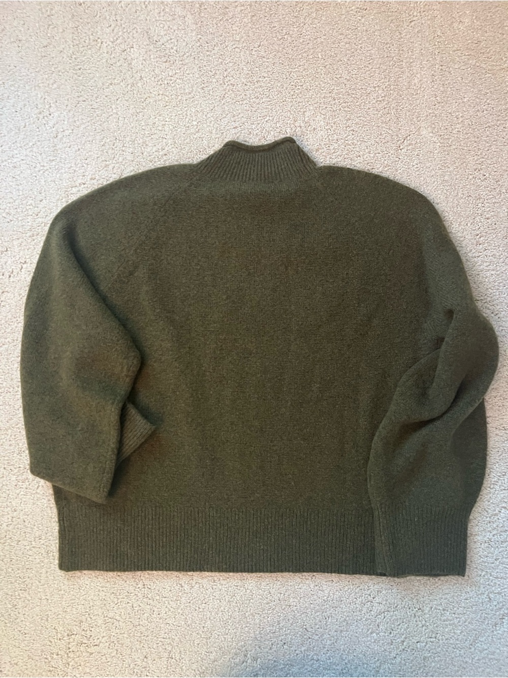 J. Crew Olive Rollneck Wool Sweater -XL - Picture 4 of 5